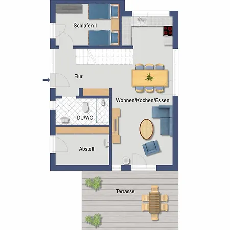 Fischerhus Mit Sauna Und Kamin בית נופש לודין